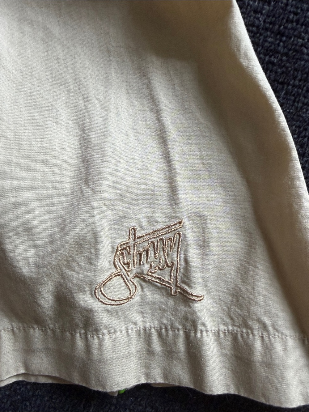 Stussy Men’s Cream Button-Down Shirt vintage - Picture 4 of 5